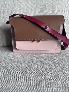Marni Trunk Medium Leather Shoulder/Cross Body Bag